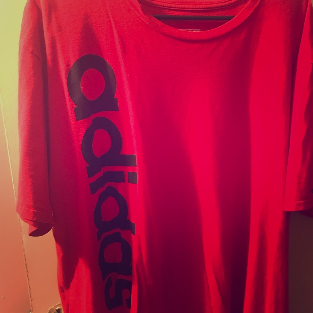 Red Adidas shirt